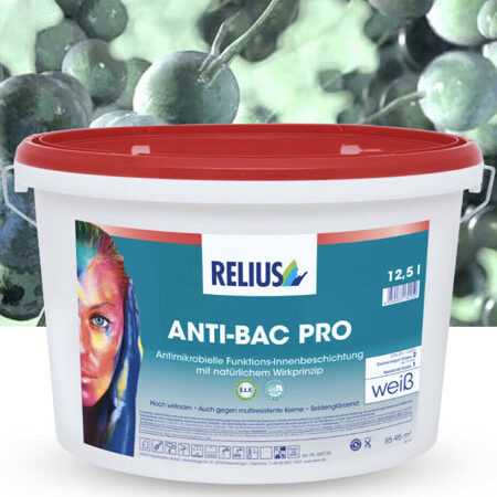 Anti-Bac Pro pittura antibatterica, antimicrobica, anti virus funghi 12,5lt
