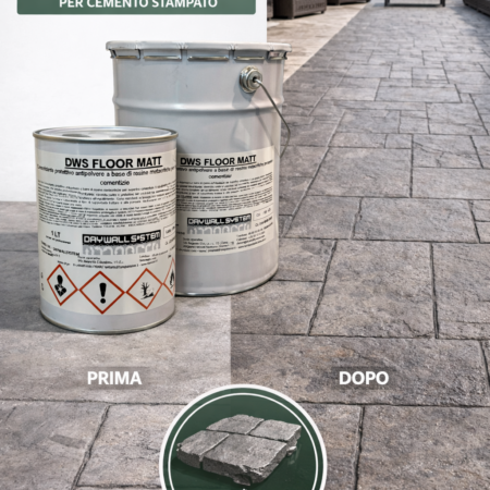 DWS FLOOR MATT Trasparente opaco per cementi stampati e industriali antipolvere